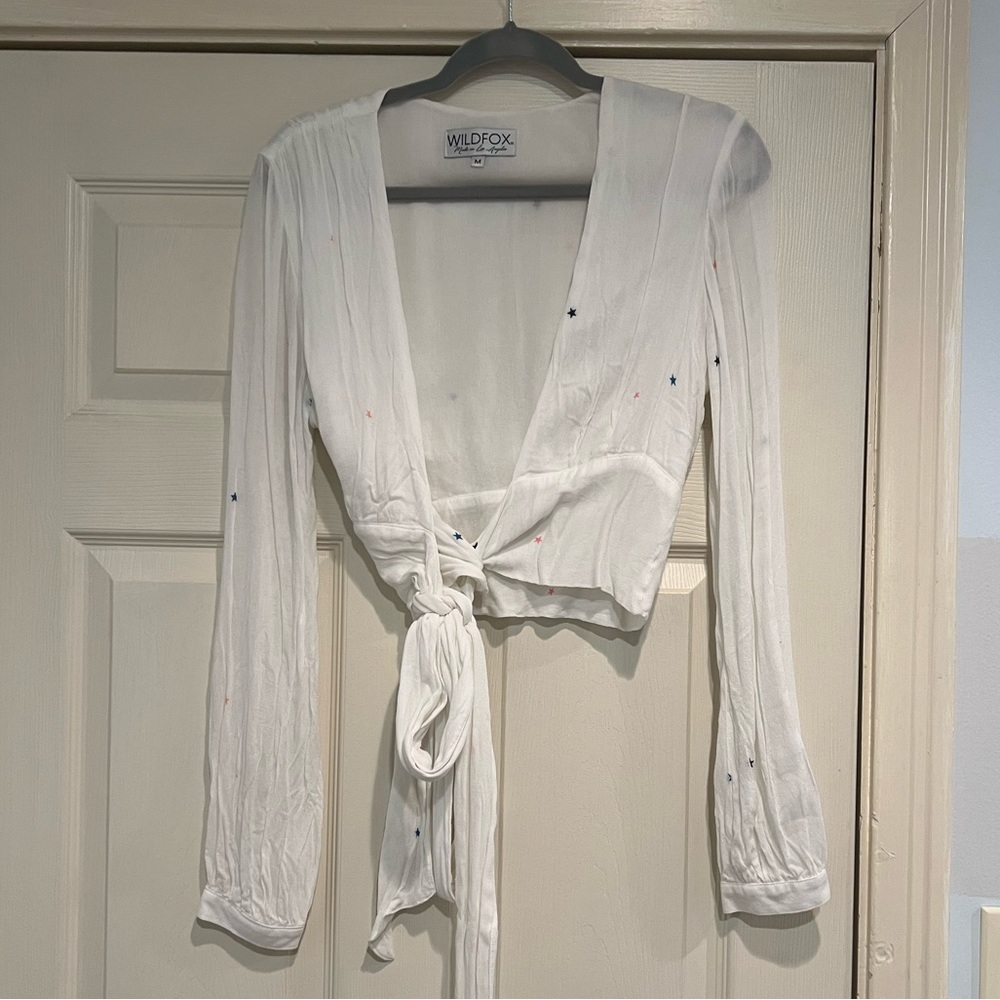 Wildfox wrap star blouse size medium